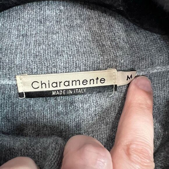 Chiaramente Gray Wool Blend Single Hook‎ Closure Cardigan Sweater Sz M Women’s - Picture 4 of 9